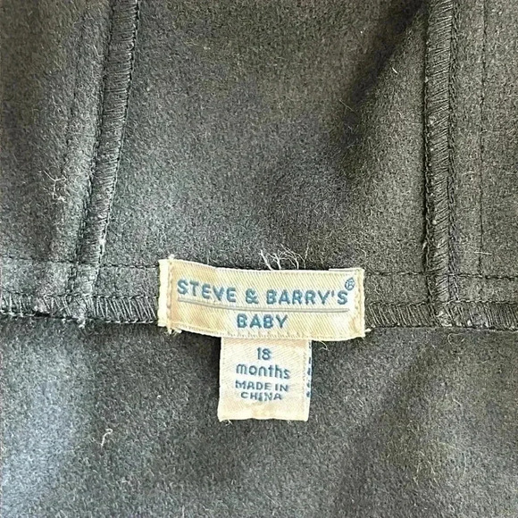Steve  & Barry's Baby - Wool Rayon blend light weight navy peacoat. Size 18 mo - Picture 5 of 6